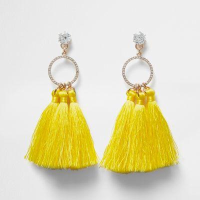 River Island Womens Tassel Drop Earrings