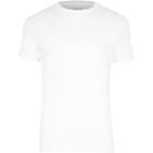 River Island Mens White Muscle Fit Crew Neck T-shirt Multipack