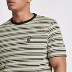 River Island Mens Crew Neck Stripe Print T-shirt