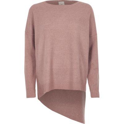 River Island Womens Asymmetric Hem Knit Jumper