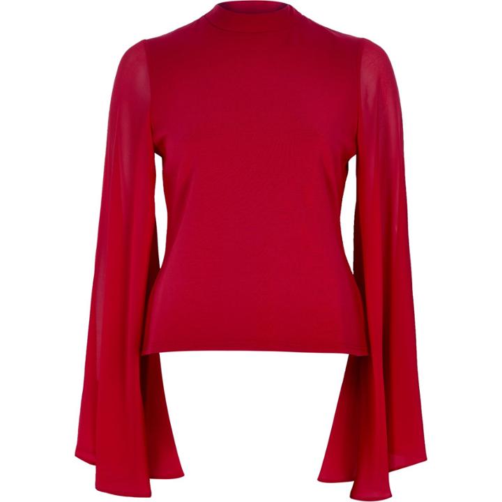 River Island Womens Flared Sleeve Top