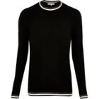 River Island Mens Tipped Crew Neck Sweater