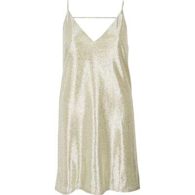 River Island Womens Gold Slip Dress