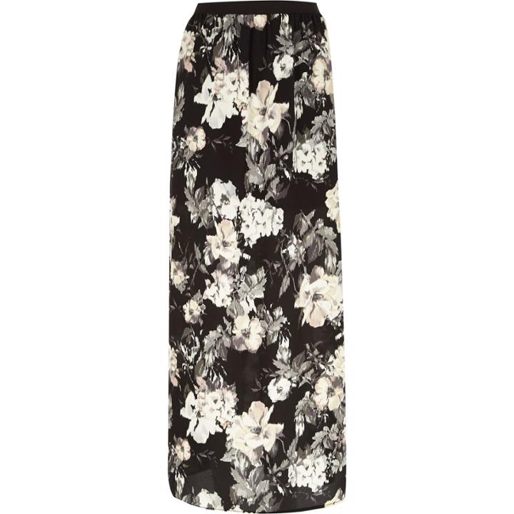 River Island Womens Floral Print Maxi Skirt