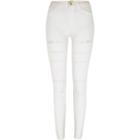 River Island Womens White Super Slashed Front Molly Jeggings