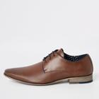 River Island Mens Textured Lace-up Derby Shoes