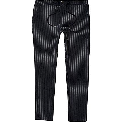 River Island Mens Stripe Super Skinny Jogger Pants