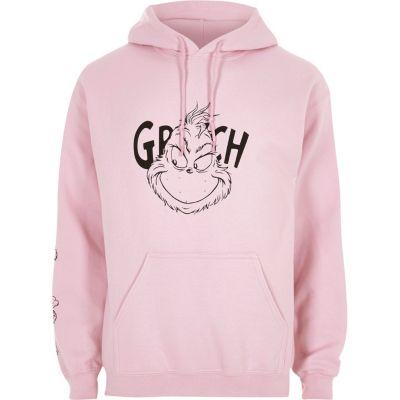 River Island Mens Grinch Print Christmas Hoodie