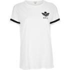 River Island Womens White Front 'real' Print T-shirt