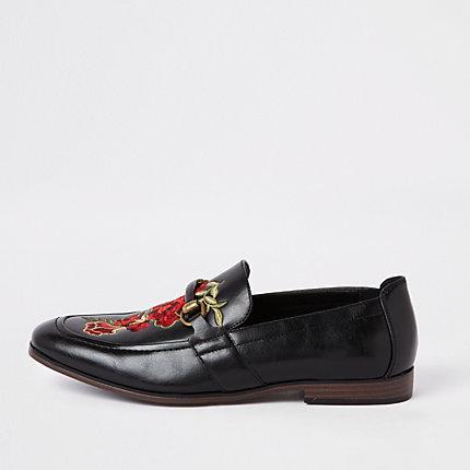 River Island Mens Rose Embossed Snaffle Loafers