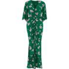 River Island Womens Floral Print Ruched Front Maxi Dress