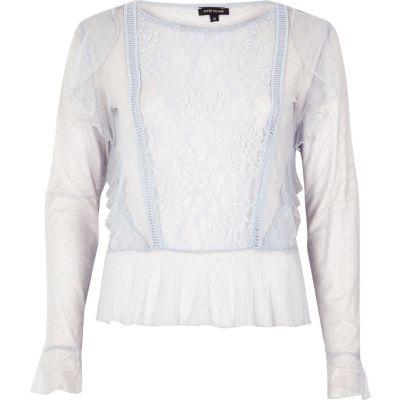 River Island Womens Mesh Lace Top