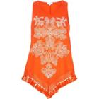 River Island Womens Print Triangle Fringe Hem Top