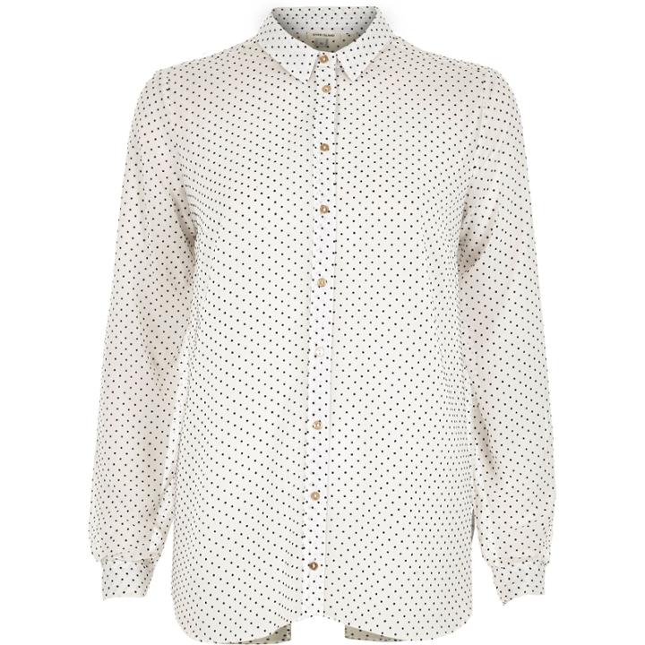 River Island Womens Textured Polka Dot Open Back Shirt