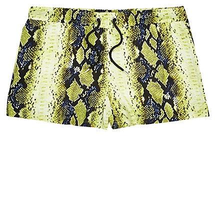 River Island Mens Jaded London Snake Skin Print Shorts