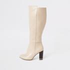 River Island Womens Knee High Wide Fit Heeled Boots