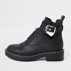River Island Womens Cut Out Chunky Buckle Boots