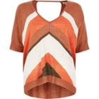River Island Womens Block Print Knitted Top