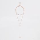River Island Womens Rose Gold Tone Interlinked Necklace Multipack