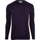 River Island Mens Chunky Ribbed Muscle Fit Sweater