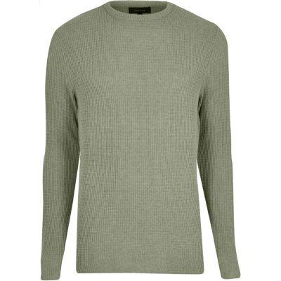 River Island Menslight Textured Knit Jumper