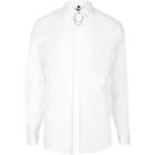 River Island Menswhite Chain Collar Formal Slim Fit Shirt