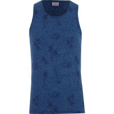 River Island Mens Jack And Jones Surf Print Tank Top