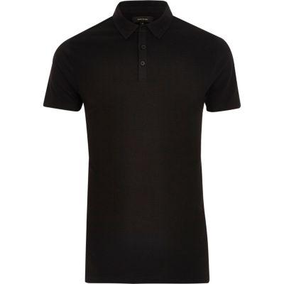 River Island Mens Waffle Slim Fit Polo Shirt