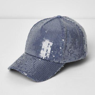 River Island Womens Sequin Baseball Cap