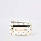 River Island Womens White Studded Pouch Purse