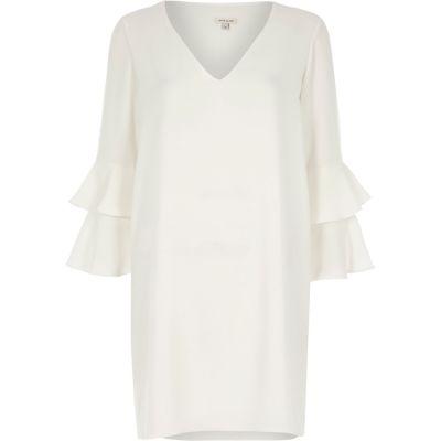 River Island Womens Double Frill Sleeve Dress