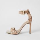 River Island Womens Pearl Buckle Strap Barely There Sandals