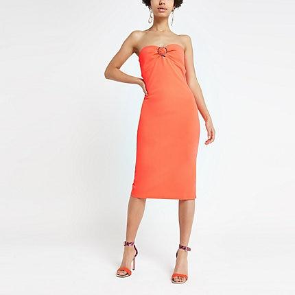 River Island Womens Bandeau Midi Dress