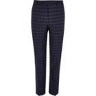 River Island Mens Check Slim Fit Suit Trousers