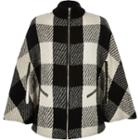 River Island Womens Check Zip-up Cape