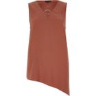 River Island Womens Ring Front Asymmetric Hem Vest