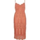 River Island Womens Pink Lace Bodycon Dress