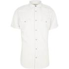 River Island Mens White Short Sleeve Western Shirt