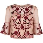 River Island Womens Floral Embroidered Top