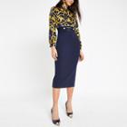 River Island Womens Chain Print High Neck Dress
