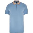 River Island Mens Baroque Collar Muscle Fit Polo Shirt