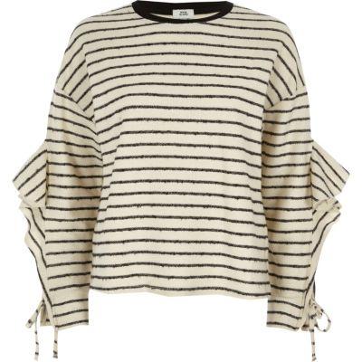 River Island Womens Stripe Lfrill Sleeve Sweatshirt
