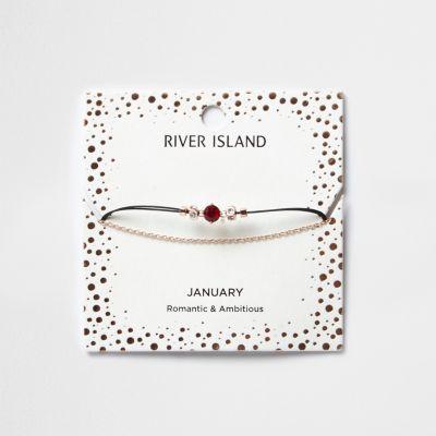 River Island Womens January Birthstone Chain Bracelet