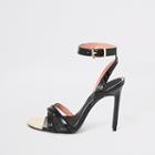 River Island Womens Cross Strap Thin Heel Sandal
