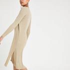 River Island Womens Gold Metallic Knitted Midi Cardigan