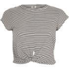 River Island Womens Stripe Twist Front Cropped Top