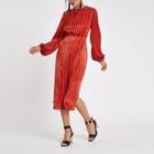 River Island Womens Stripe Long Sleeve Midi Dress