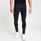 River Island Mens Acid Wash Spray Skinny Stretch Jeans