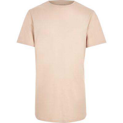 River Island Mens Slim Fit Curved Hem T-shirt