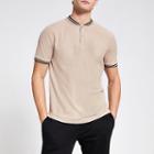 River Island Mens Slim Fit Baseball Neck Polo Shirt